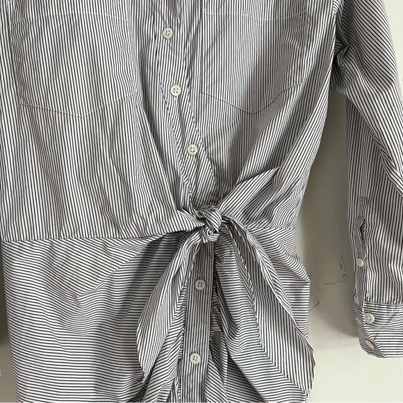 Veronica Beard Asymmetrical Button-Down Top/Tunic - Size 6, Cotton Blend, Dress - Picture 4 of 10